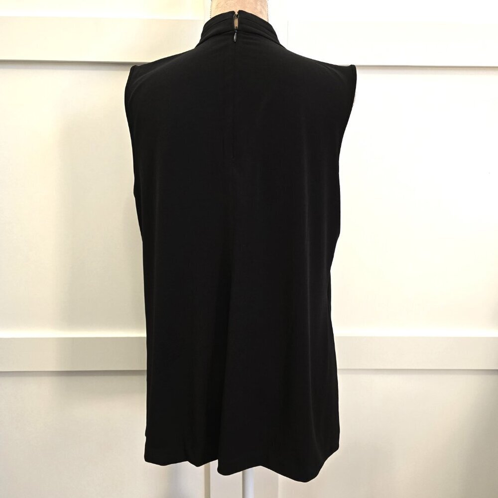 Chico's Black Label Twist Neck Top, Size Large, Black, NWT - Picture 4 of 12